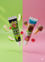⁦Squeeze & DeliBoom Liquid Candy Tubes – Sour Apple & Sweet Mixed Flavors⁩ - الصورة ⁦2⁩